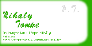 mihaly tompe business card